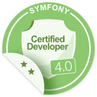 Symfony 4 Certified Developer Certificate Badge